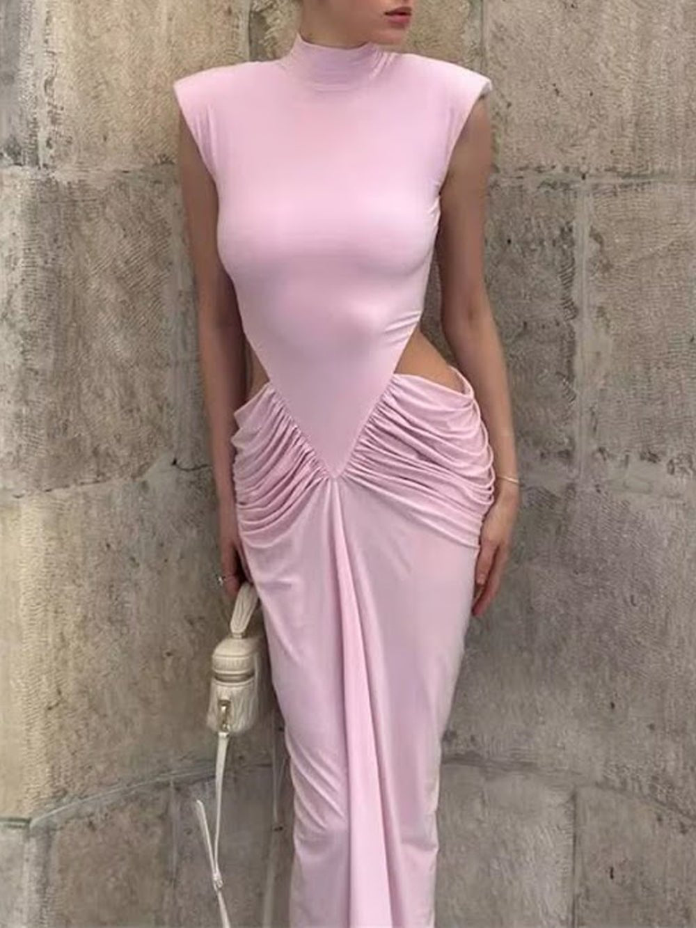 Isla Ruched Cut Out Gown - Fashion Pov