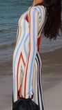 Isla Striped Long Sleeve Maxi Dress - Fashion Pov