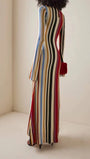 Isla Striped Long Sleeve Maxi Dress - Fashion Pov