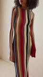 Isla Striped Long Sleeve Maxi Dress - Fashion Pov