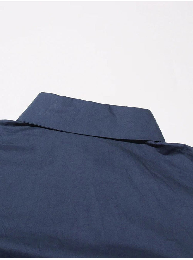 Izabel Spliced Belt Appliques Midi Dress - Fashion Pov