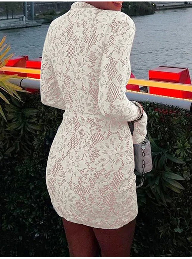 Jane Long Sleeve Mini Dress - Fashion Pov