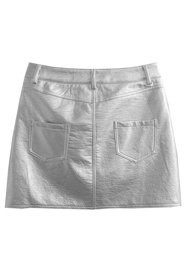 Jasmine Faux Leather Mini Skirt - Fashion Pov