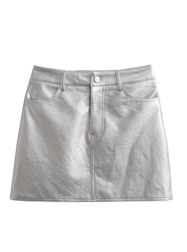 Jasmine Faux Leather Mini Skirt - Fashion Pov