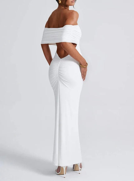 Jasmine Off Shoulder Sleeveless Maxi Dress - Fashion Pov