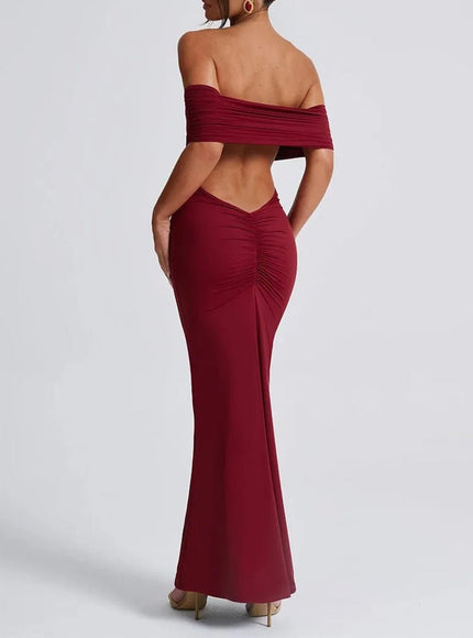 Jasmine Off Shoulder Sleeveless Maxi Dress - Fashion Pov