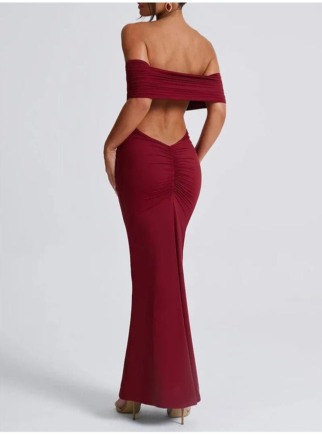 Jasmine Off Shoulder Sleeveless Maxi Dress - Fashion Pov