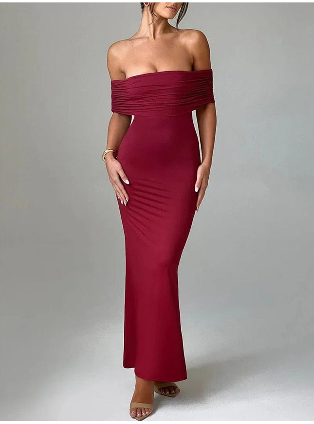 Jasmine Off Shoulder Sleeveless Maxi Dress - Fashion Pov