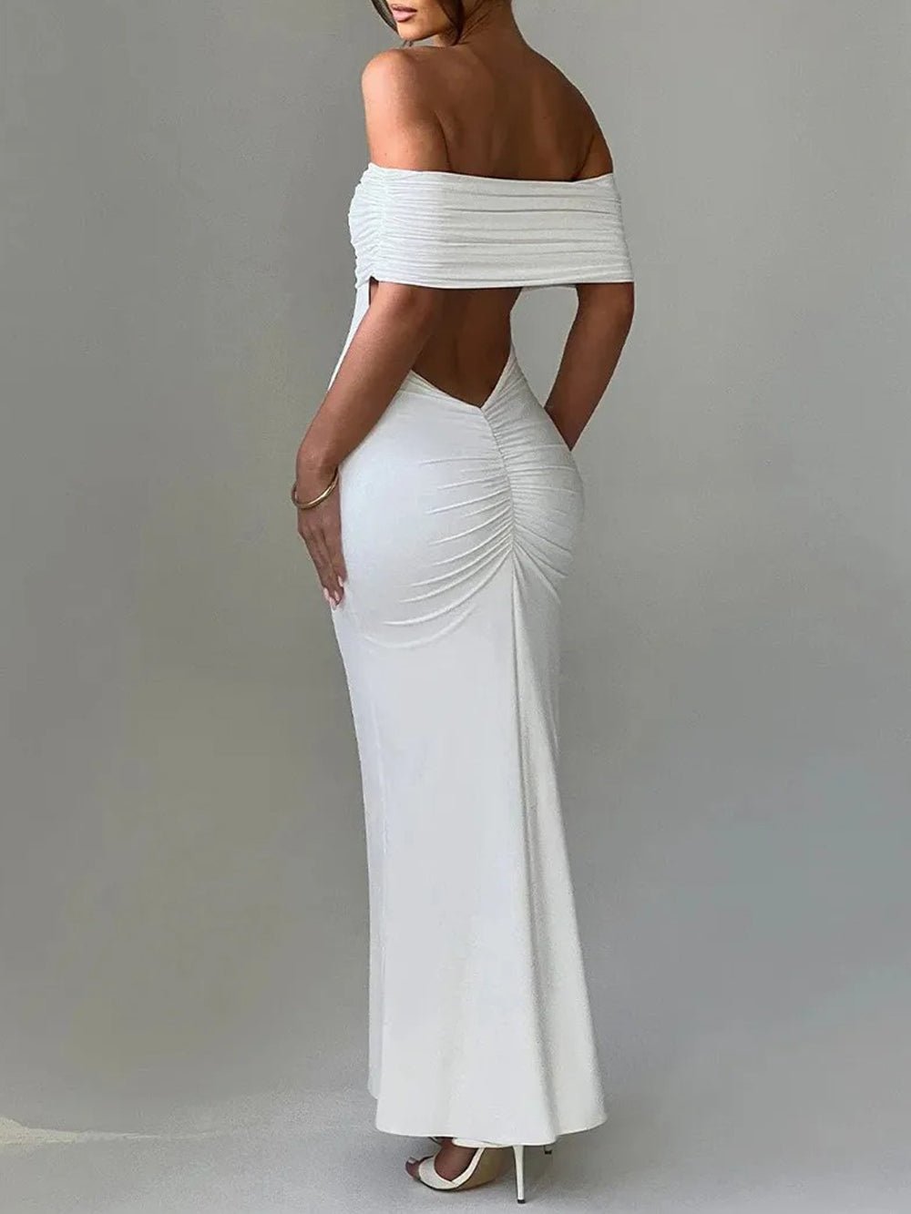 Jasmine Off Shoulder Sleeveless Maxi Dress - Fashion Pov
