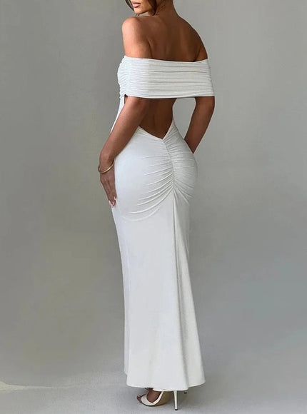 Jasmine Off Shoulder Sleeveless Maxi Dress - Fashion Pov