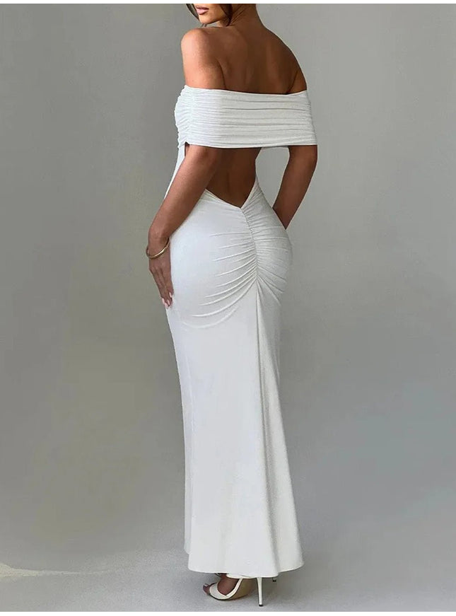 Jasmine Off Shoulder Sleeveless Maxi Dress - Fashion Pov