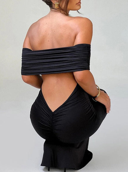 Jasmine Off Shoulder Sleeveless Maxi Dress - Fashion Pov