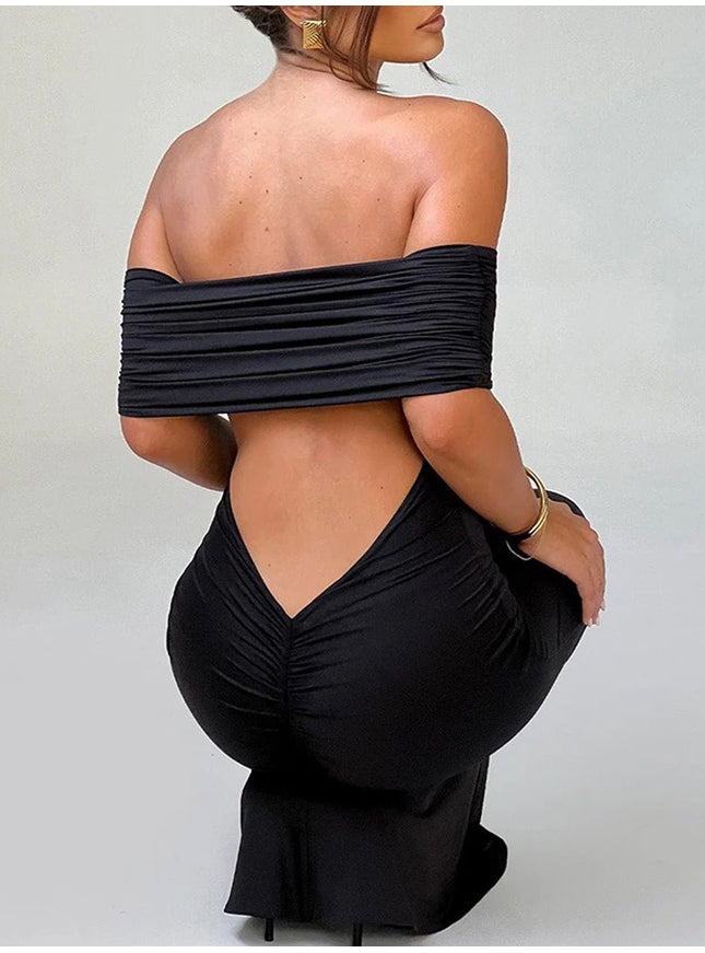 Jasmine Off Shoulder Sleeveless Maxi Dress - Fashion Pov