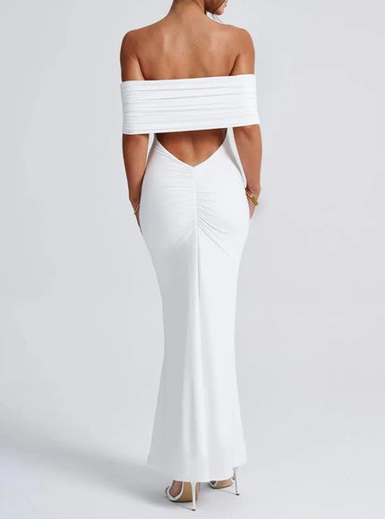 Jasmine Off Shoulder Sleeveless Maxi Dress - Fashion Pov