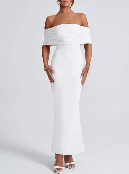Jasmine Off Shoulder Sleeveless Maxi Dress - Fashion Pov
