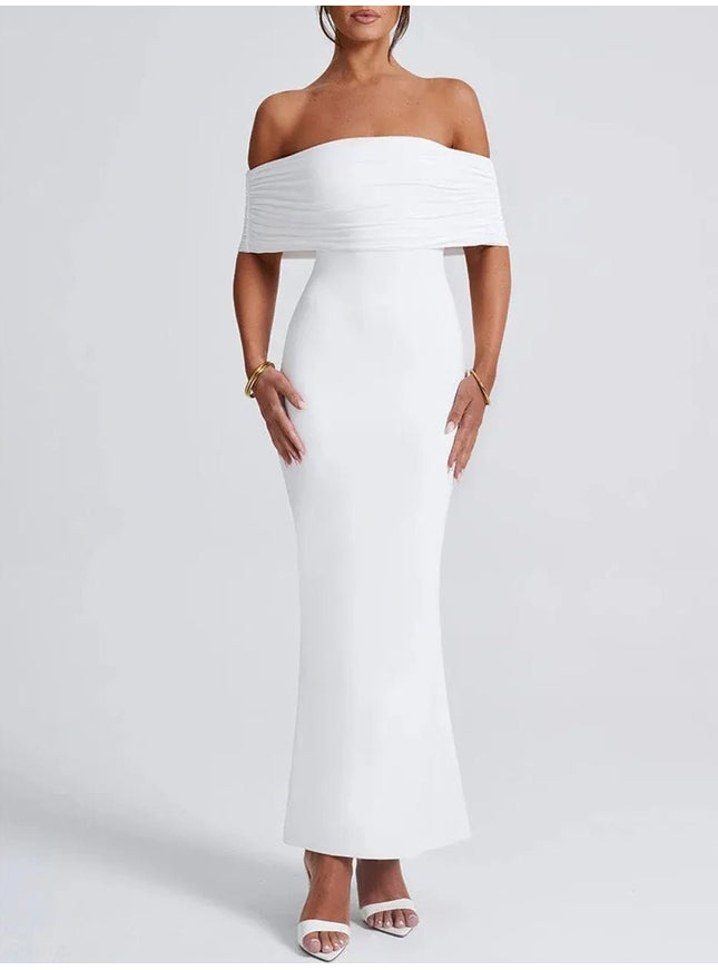 Jasmine Off Shoulder Sleeveless Maxi Dress - Fashion Pov