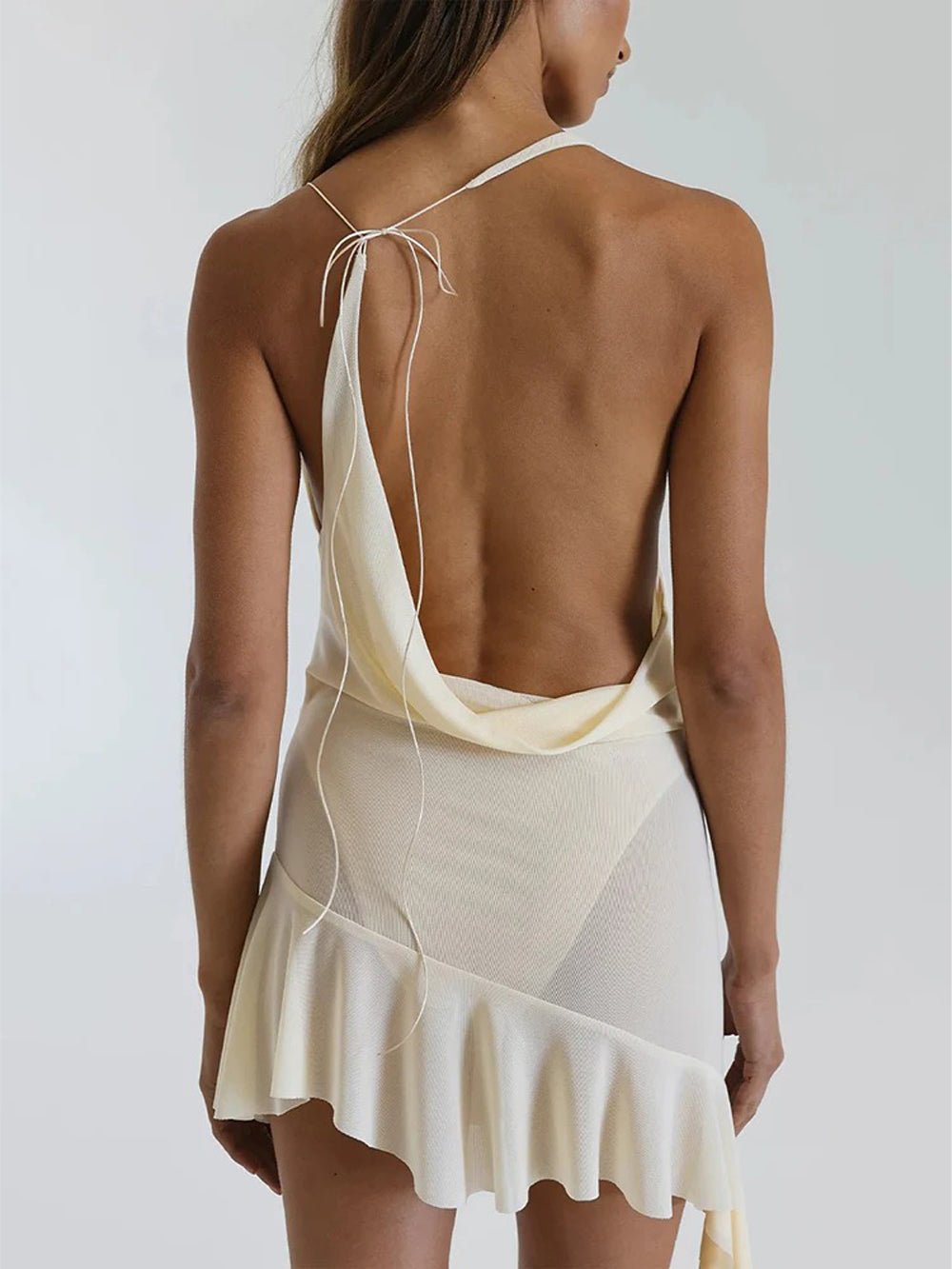 Jessica Backless Mini Dress - Fashion Pov