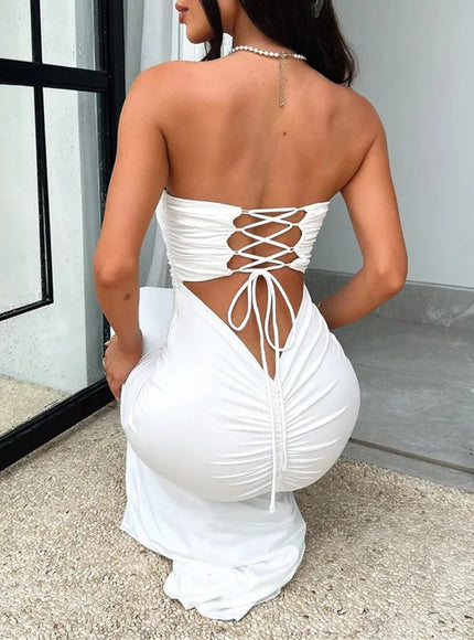 Jessica Off Shoulder Bodycon Maxi Dress - Fashion Pov