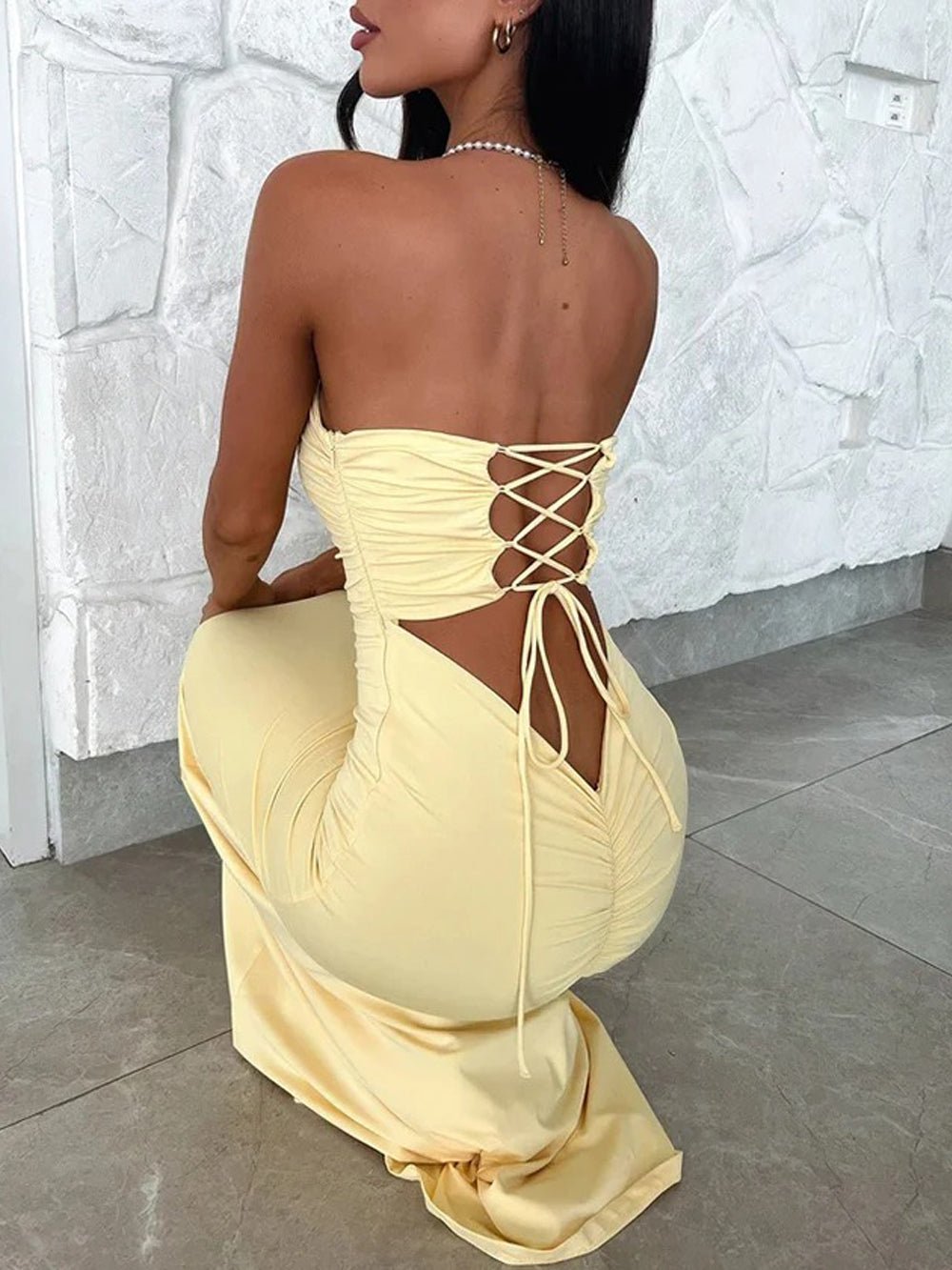 Jessica Off Shoulder Bodycon Maxi Dress - Fashion Pov
