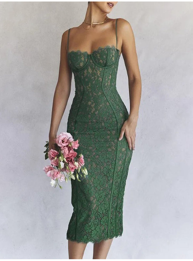 Josie Backless Slit Midi Dress - Fashion Pov