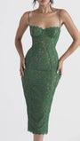 Josie Backless Slit Midi Dress - Fashion Pov