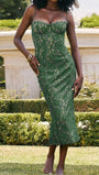 Josie Backless Slit Midi Dress - Fashion Pov