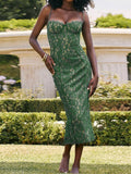 Josie Backless Slit Midi Dress - Fashion Pov