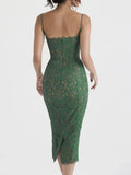Josie Backless Slit Midi Dress - Fashion Pov