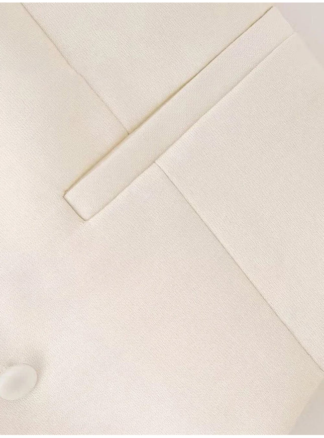 Julia Double Breasted Sleeveless Jacket - Fashion Pov