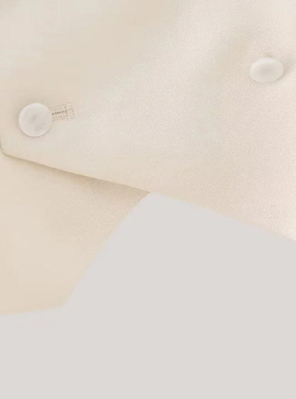 Julia Double Breasted Sleeveless Jacket - Fashion Pov