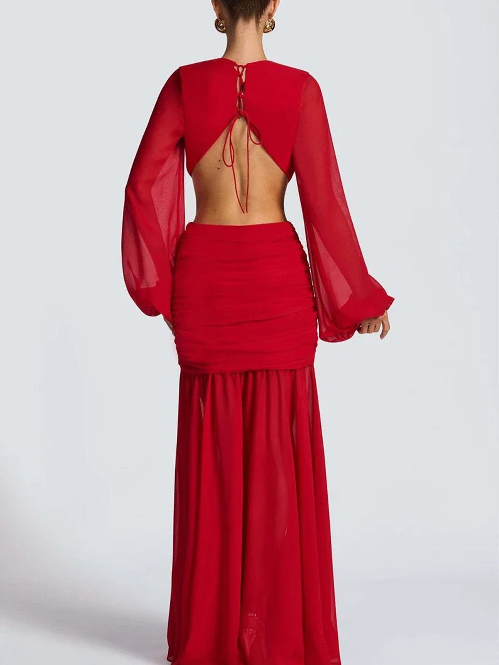 Juliana Deep - V Cutout Maxi Dress - Fashion Pov