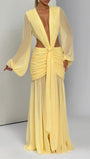 Juliana Deep - V Cutout Maxi Dress - Fashion Pov
