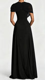 Juliette Draped Shoulder Maxi Dress - Fashion Pov