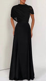 Juliette Draped Shoulder Maxi Dress - Fashion Pov