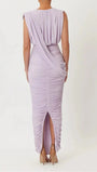 Juliette Ruched Plunge Maxi Dress - Fashion Pov