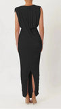 Juliette Ruched Plunge Maxi Dress - Fashion Pov