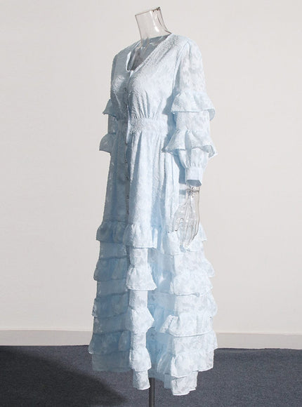 Kaja Ruffle Midi Dress - Fashion Pov