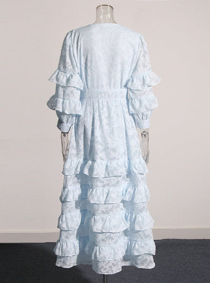 Kaja Ruffle Midi Dress - Fashion Pov