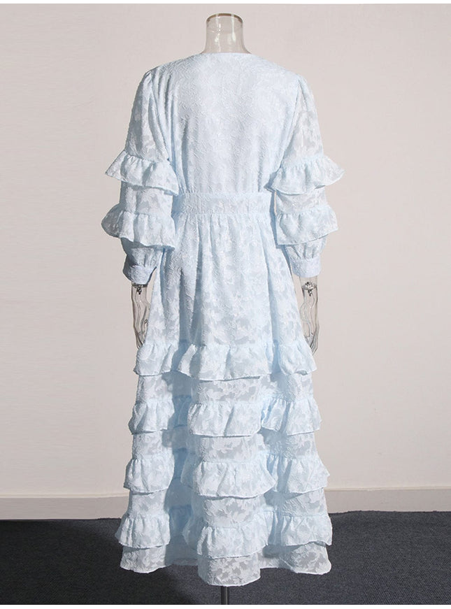 Kaja Ruffle Midi Dress - Fashion Pov
