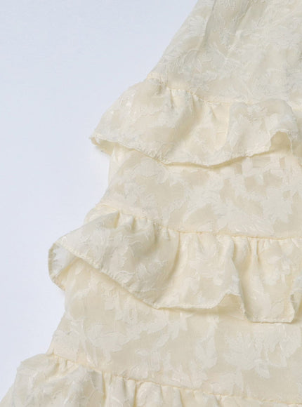 Kaja Ruffle Midi Dress - Fashion Pov
