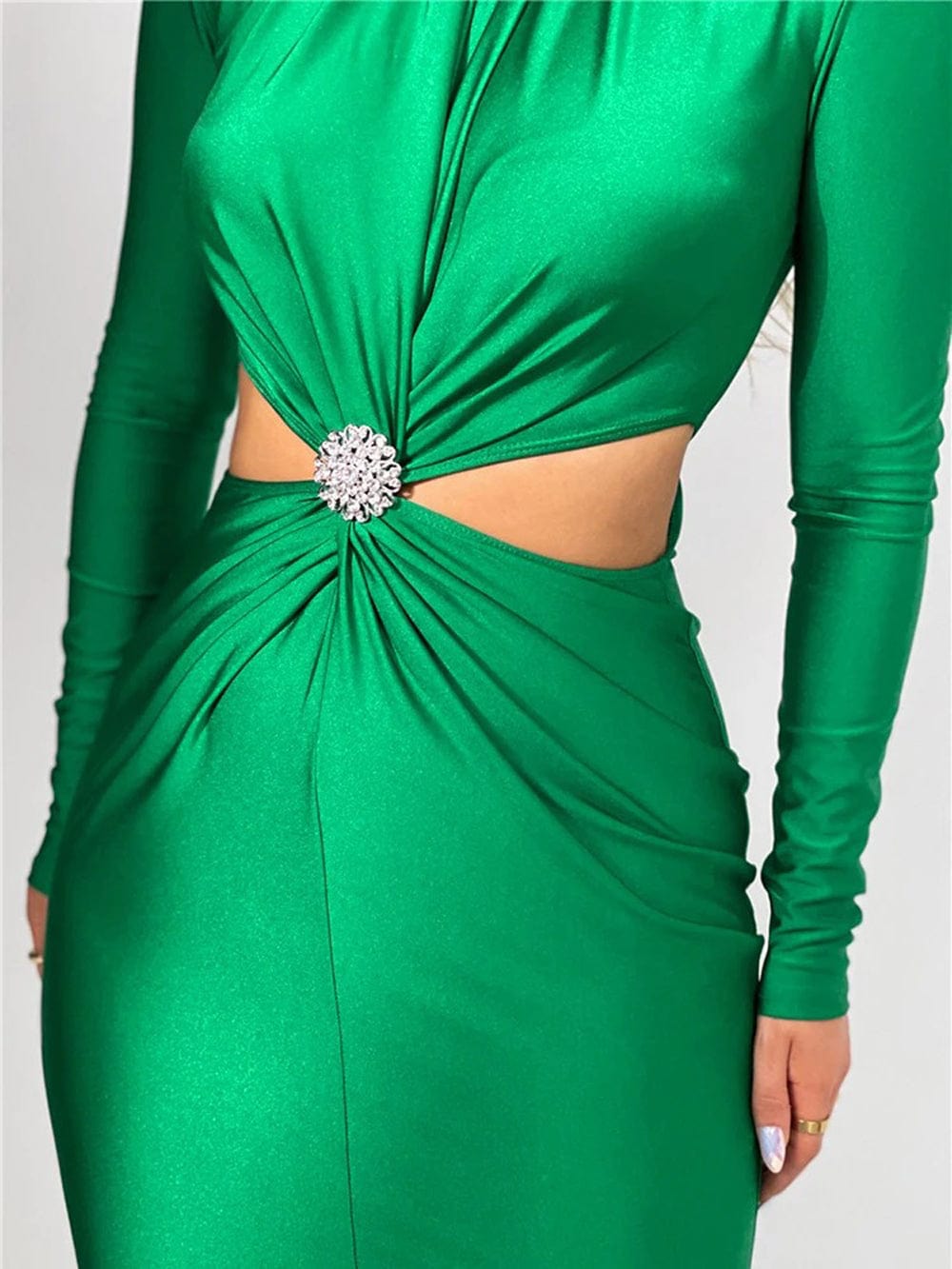 Kara Bodycon Hollow Out Maxi Dress - Fashion Pov