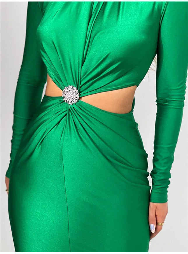 Kara Bodycon Hollow Out Maxi Dress - Fashion Pov