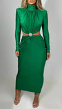 Kara Bodycon Hollow Out Maxi Dress - Fashion Pov
