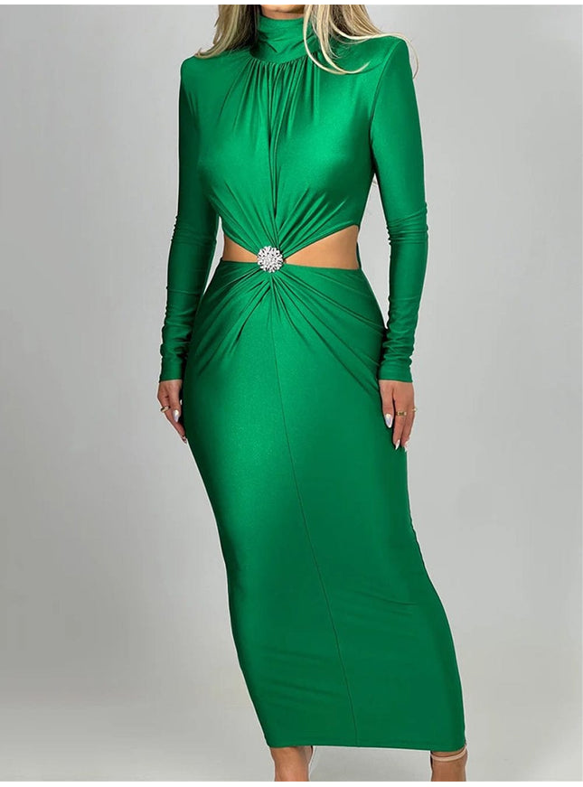 Kara Bodycon Hollow Out Maxi Dress - Fashion Pov