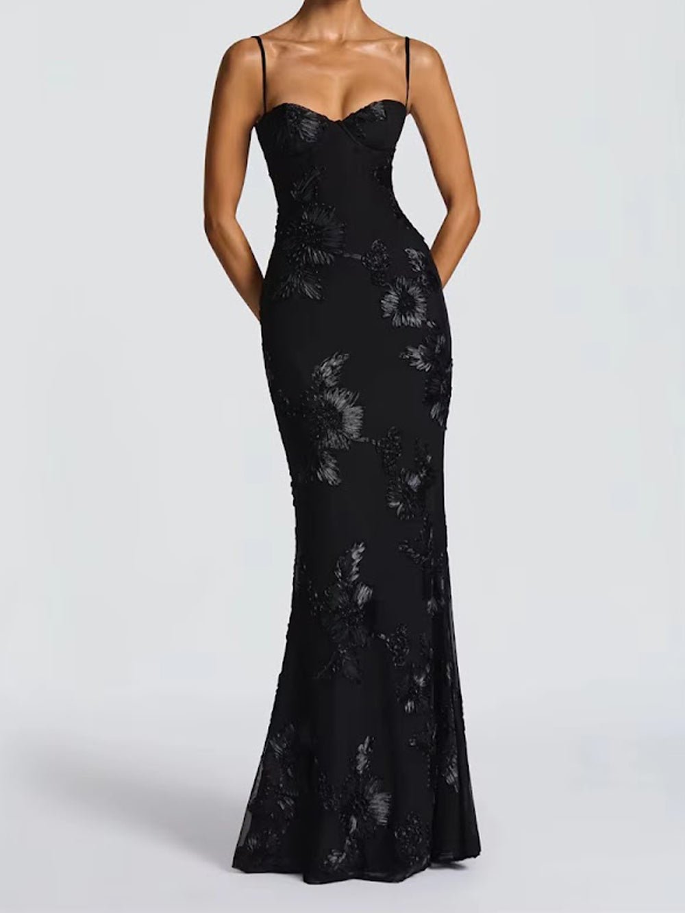 Karina Floral Corset Gown Dress - Fashion Pov