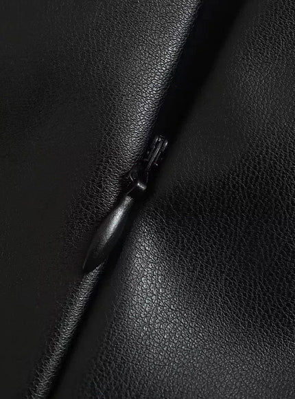 Karisa PU Leather Mini Slip Dress - Fashion Pov
