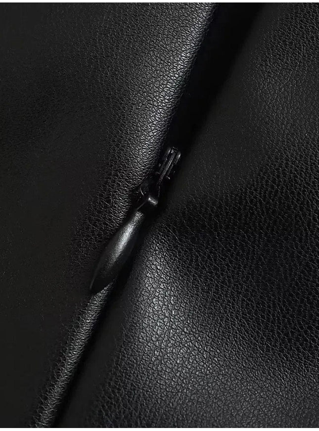 Karisa PU Leather Mini Slip Dress - Fashion Pov