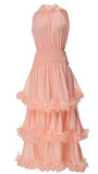 Katie Sleeveless Elastic Ruffle Maxi Dress - Fashion Pov