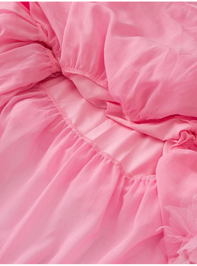 Katie Sleeveless Elastic Ruffle Maxi Dress - Fashion Pov