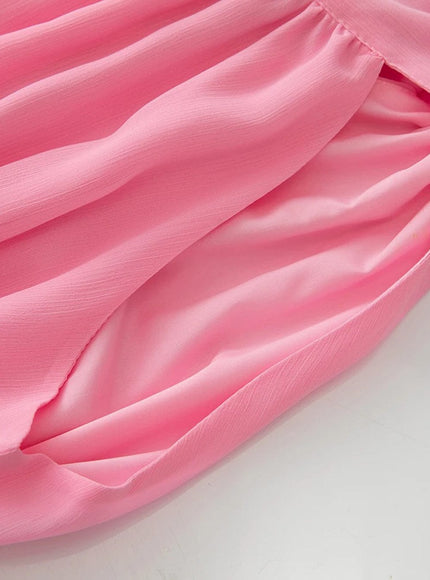 Katie Sleeveless Elastic Ruffle Maxi Dress - Fashion Pov